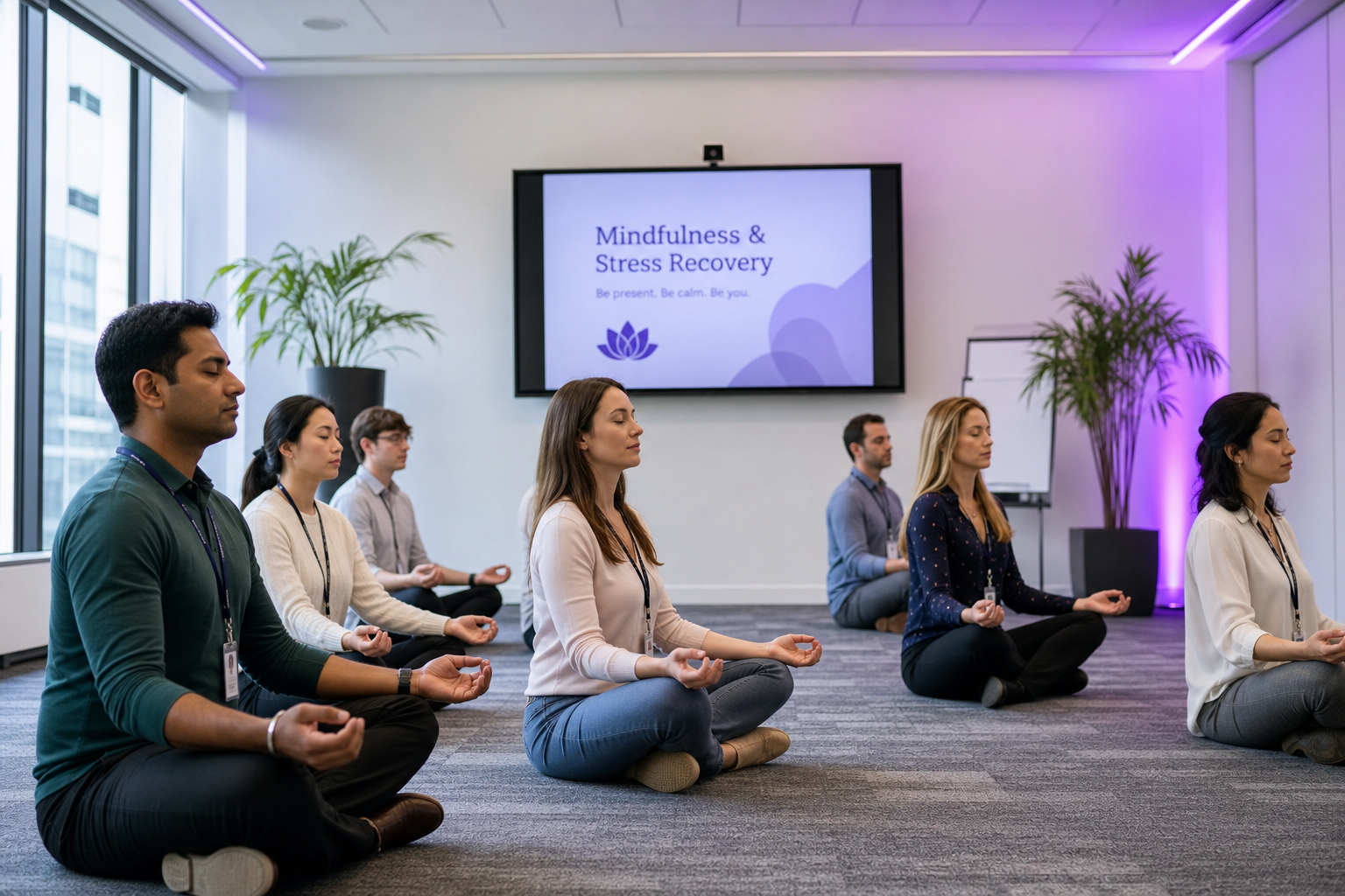 Removalfloraei mindfulness session for corporate teams
